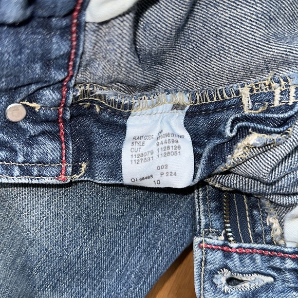 POLO Ralph Lauren designer-distressed blue jeans boys straight leg slim size 10 - Picture 16 of 16